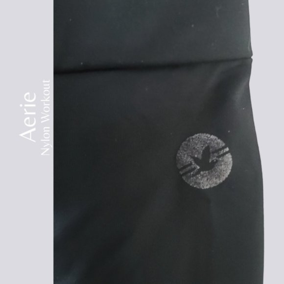 Aerie Nylon Leggings with ankle zipper sides- S- Mid Rise - Picture 9 of 10